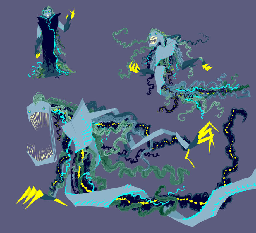 A 3 stage final boss for the prompt "Abyssal"